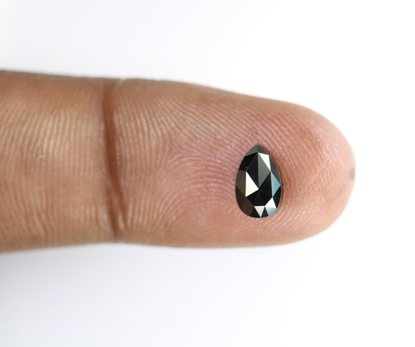 1.38 CT Beautiful Pear Shape Loose Black Rose Cut Polished Diamond | Stunning Gem for Custom Proposal Ring | Unique Gold Ring Accent