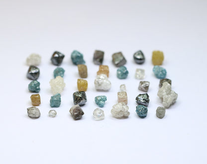 Rough Raw Diamonds | Natural Earth-Mined Loose Stones | Mixed Shape Fancy Color Diamonds | Unique Gemstone Collection by RocksDiamonds