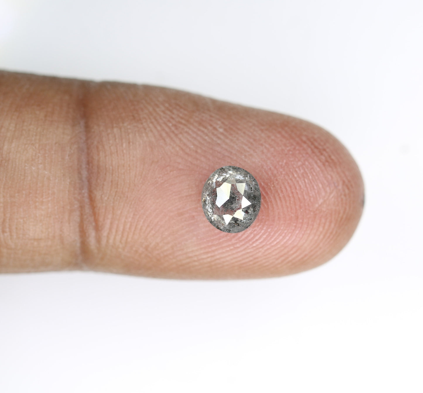 1 CT Natural Oval Salt and Pepper Rustic Diamond for Engagement Ring, Gift for Girlfriend, Sister, Anniversary