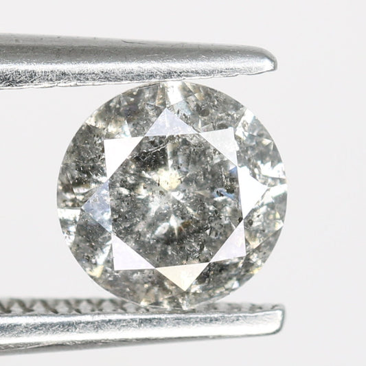 0.51 CT Natural Round Brilliant Cut Salt and Pepper Diamond | Ideal for Wedding Jewelry, Engagement Rings,Gold Rings | Perfect Gift for Wife