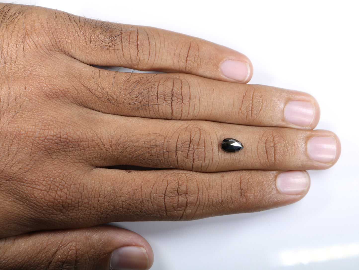 1.38 CT Beautiful Pear Shape Loose Black Rose Cut Polished Diamond | Stunning Gem for Custom Proposal Ring | Unique Gold Ring Accent