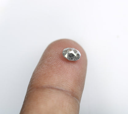 1 CT Natural Oval Salt and Pepper Rustic Diamond for Engagement Ring, Gift for Girlfriend, Sister, Anniversary