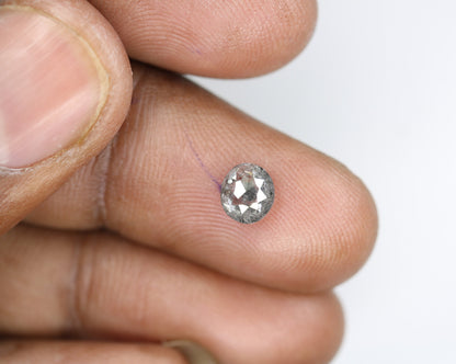 1 CT Natural Oval Salt and Pepper Rustic Diamond for Engagement Ring, Gift for Girlfriend, Sister, Anniversary