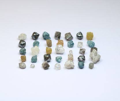 Rough Raw Diamonds | Natural Earth-Mined Loose Stones | Mixed Shape Fancy Color Diamonds | Unique Gemstone Collection by RocksDiamonds