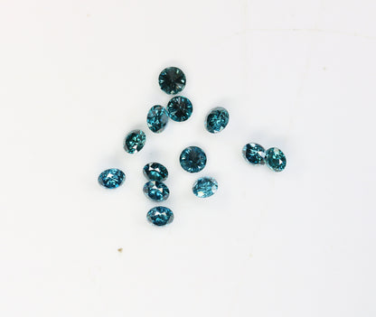 0.96 CT Fancy Blue Round Brilliant Cut Rustic Diamond |Ideal for Engagement Rings, Blue Halo Settings,and Earrings |Perfect Anniversary Gift