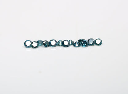 0.96 CT Fancy Blue Round Brilliant Cut Rustic Diamond |Ideal for Engagement Rings, Blue Halo Settings,and Earrings |Perfect Anniversary Gift
