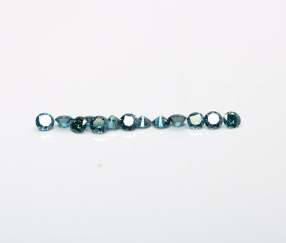 0.96 CT Fancy Blue Round Brilliant Cut Rustic Diamond |Ideal for Engagement Rings, Blue Halo Settings,and Earrings |Perfect Anniversary Gift