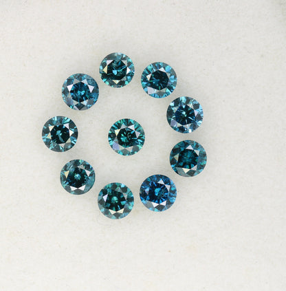 0.87 CT Fancy Blue Round Brilliant Cut Diamond | Ideal for Engagement Rings, Bezel Set Rings, and Diamond Earrings |Perfect Anniversary Gift