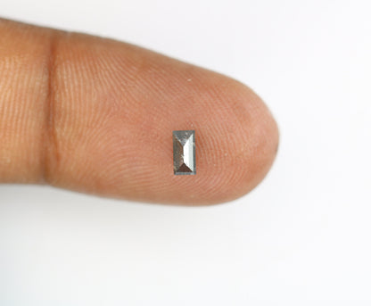 0.24 CT Baguette Shape Salt And Pepper Diamond | Natural Loose Black/Grey Diamonds For Weeding & Earring | For pendant | For Bracelet