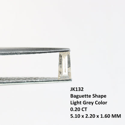 0.2 CT Natural Light Grey Baguette Shape Diamond For Engagement Ring | Wedding Jewelry | Gift For Wife | Gift For Men | Birthday Gift