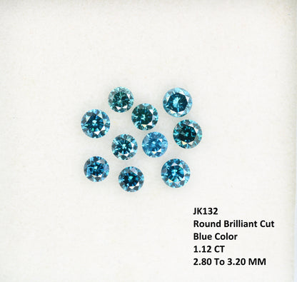 1.12 CT Treated Blue Round Brilliant Cut Polished Diamond | Ideal for Engagement Rings, Wedding Jewelry, and Gifts | Perfect for Girlfriend