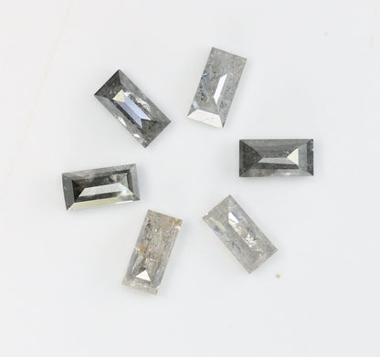 0.83 CT Natural Salt and Pepper Baguette Shape Diamond For Engagement Ring | Wedding Jewelry | Gift For Wife | Gift For Men | Wedding Gift