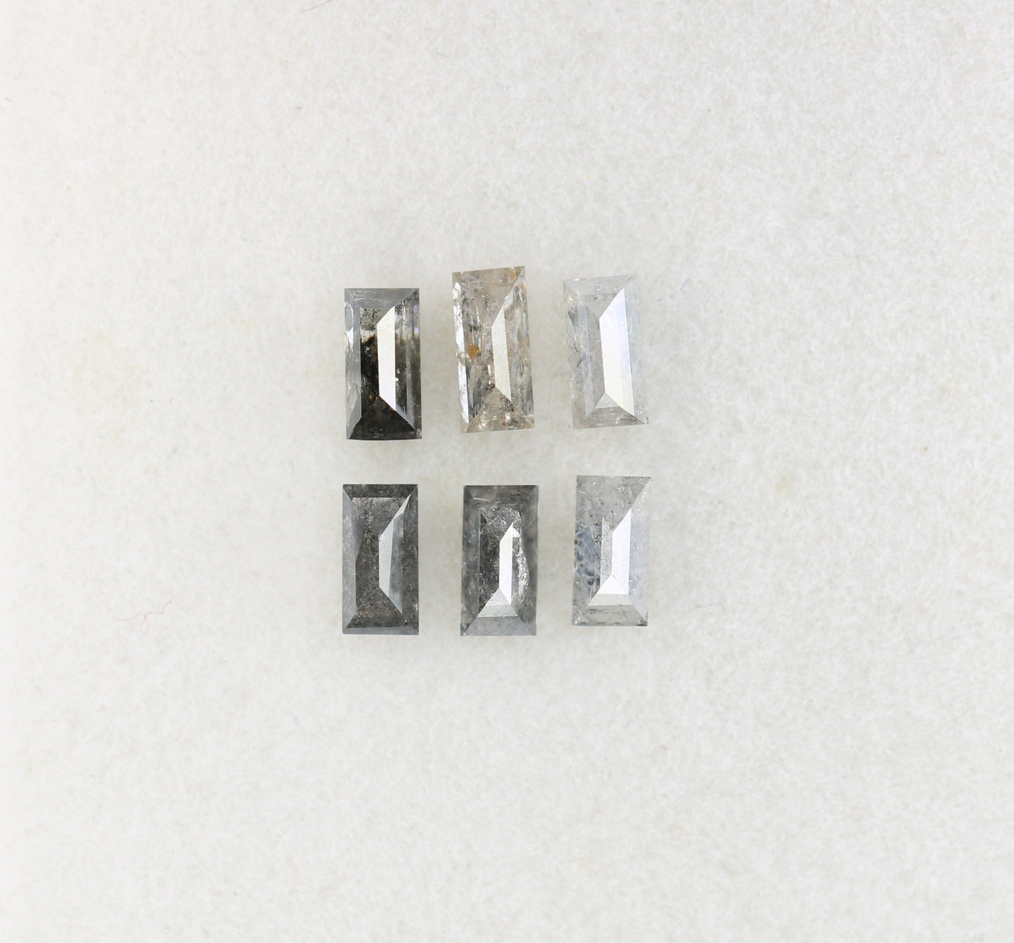 0.83 CT Natural Salt and Pepper Baguette Shape Diamond For Engagement Ring | Wedding Jewelry | Gift For Wife | Gift For Men | Wedding Gift
