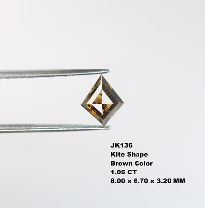 1.05 CT Shape Salt and Pepper Kite Shape - Natural Kite shape Loose Diamond -For 14k Gold Jewelry - Christmas Gift - LABORDAY Offer