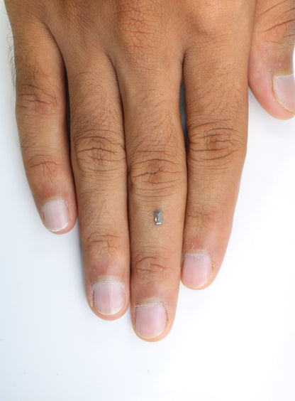 0.21 CT Salt and Pepper Baguette Shape Rustic Diamond For Wedding Jewelry | Engagement Ring | Gift For Wife | Gift For Men | Birthday Gift