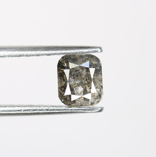 0.72 CT Emerald Cut Loose Salt & Pepper Diamond - Ideal for Custom Wedding Rings - Labor Day Sale