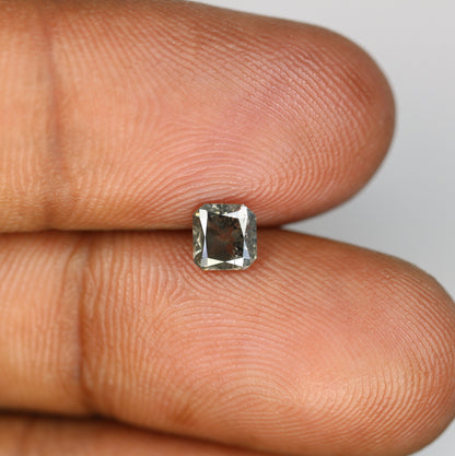 0.55 CT Emerald Cut Loose Salt & Pepper Diamond - Ideal for Wedding Rings - Labor Day Sale
