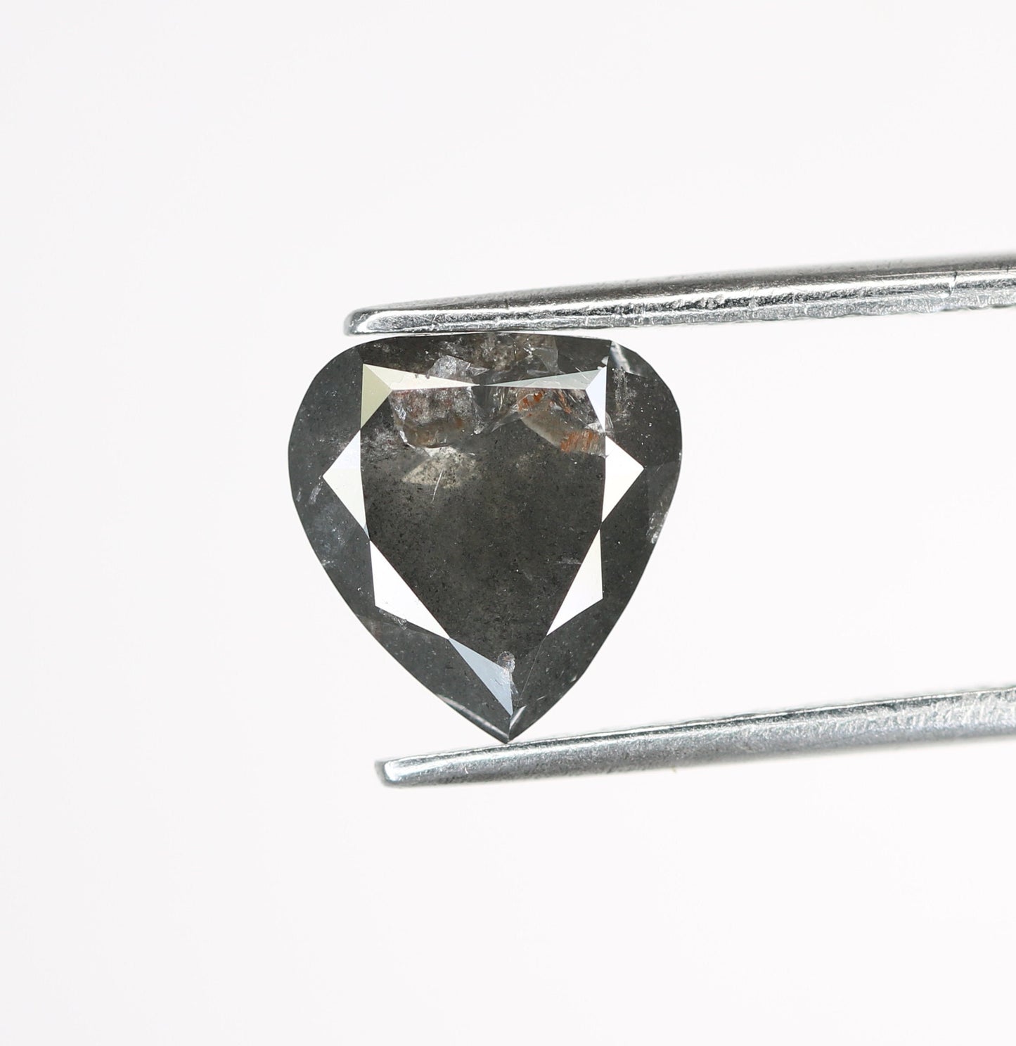 2.13 CT Natural Heart Shape Salt and Pepper Rustic Diamond For Proposal Ring | Gift For Girl Friend | Gift For Boy Friend | Birthday Gift