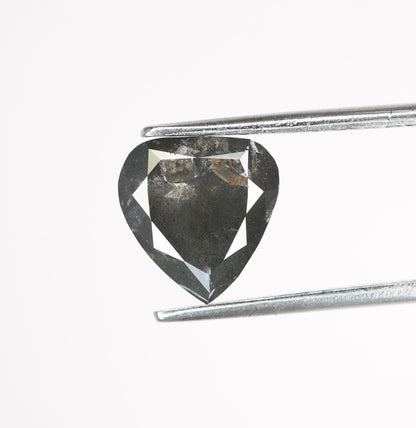 2.13 CT Natural Heart Shape Salt and Pepper Rustic Diamond For Proposal Ring | Gift For Girl Friend | Gift For Boy Friend | Birthday Gift