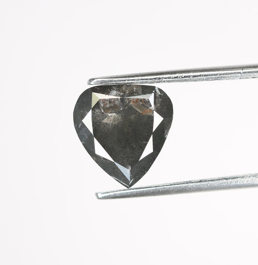 2.13 CT Natural Heart Shape Salt and Pepper Rustic Diamond For Proposal Ring | Gift For Girl Friend | Gift For Boy Friend | Birthday Gift