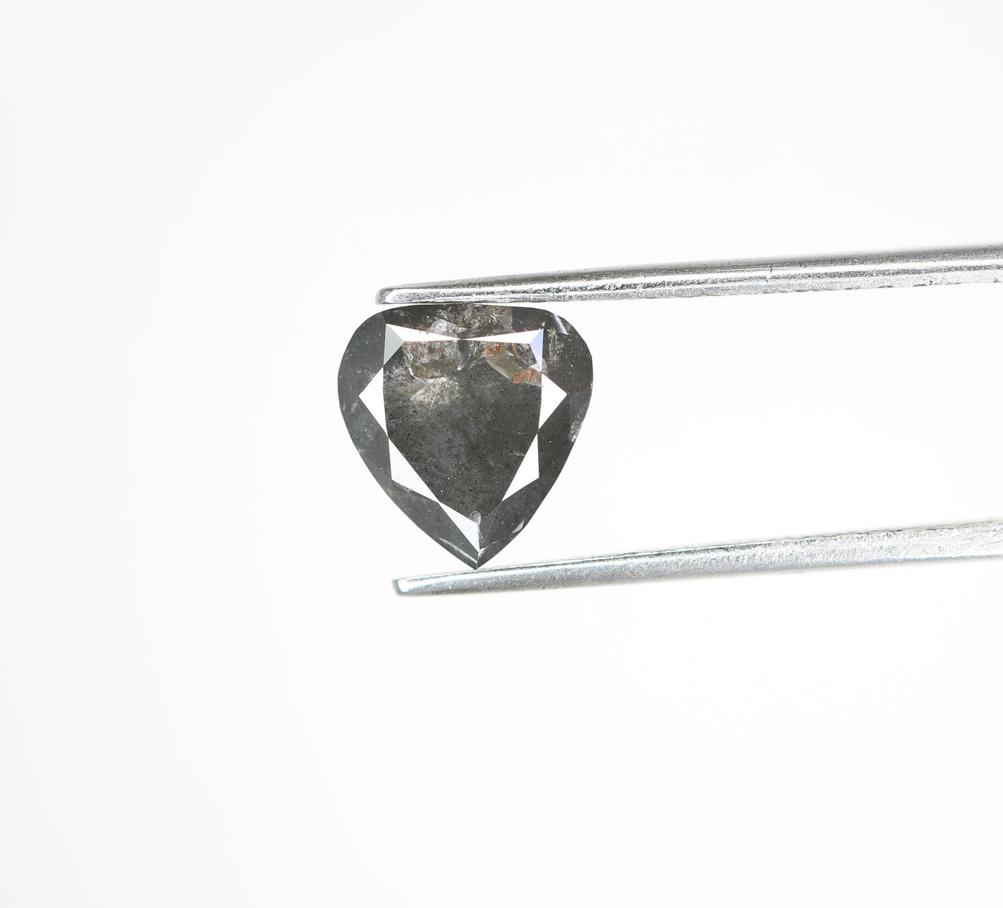 2.13 CT Natural Heart Shape Salt and Pepper Rustic Diamond For Proposal Ring | Gift For Girl Friend | Gift For Boy Friend | Birthday Gift