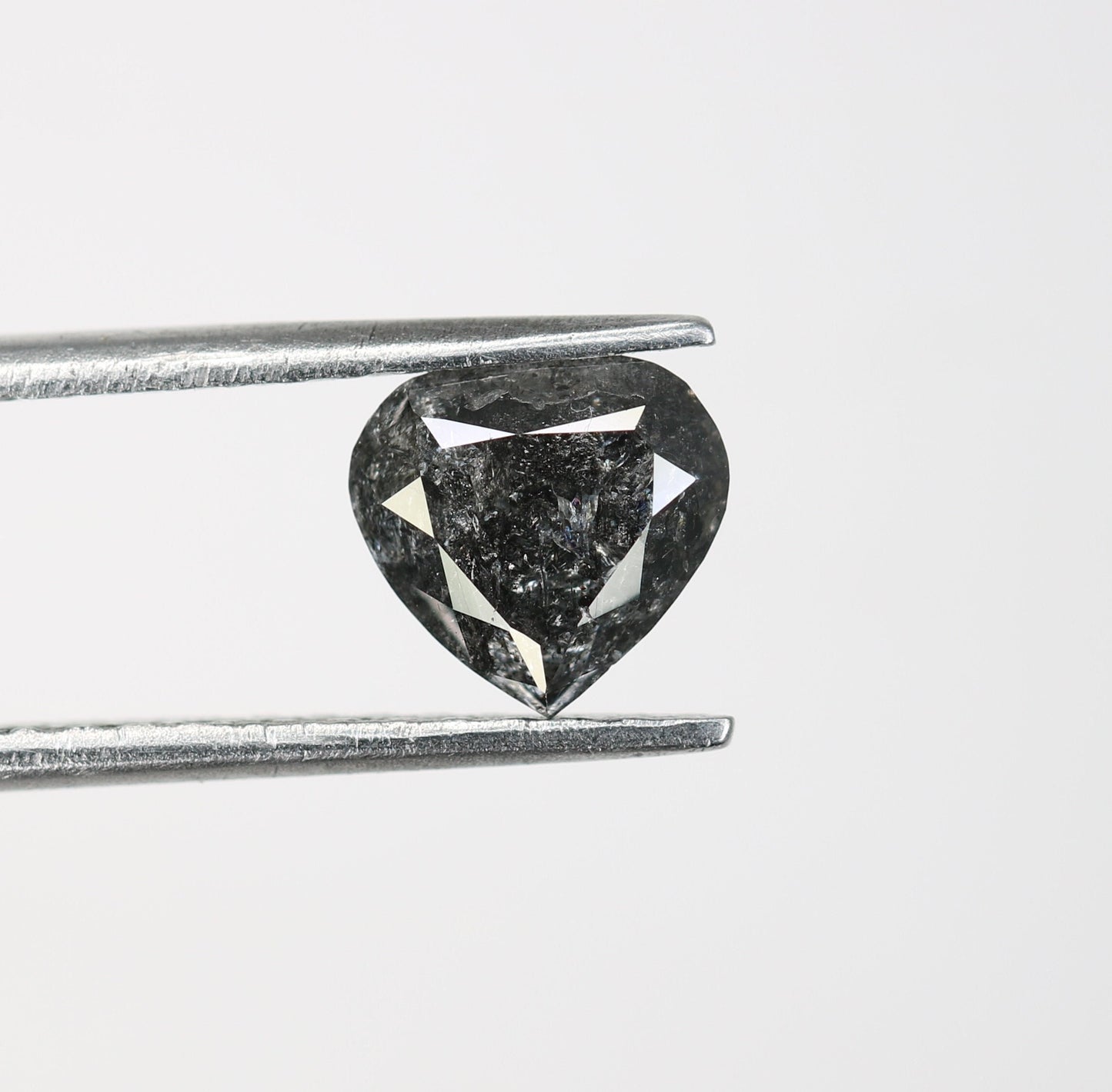 1.22 CT Natural Heart shape Rustic Salt And Pepper Diamond For Engagement Ring | Wedding Ring | Gift For Wife |  Gift For Men | Wedding Gift