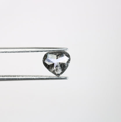 1.22 CT Natural Heart shape Rustic Salt And Pepper Diamond For Engagement Ring | Wedding Ring | Gift For Wife |  Gift For Men | Wedding Gift