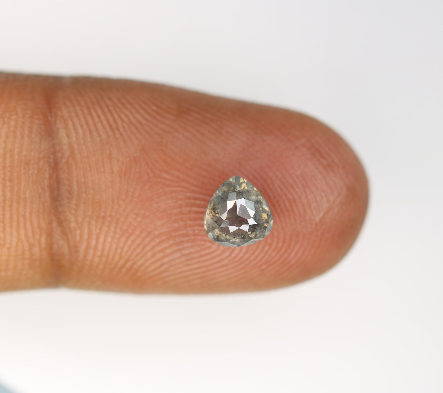 1.04 CT Pear Shape Salt and Pepper Diamond | Custom Halo Engagement Ring | Unique Anniversary Gift | Artisan Jewelry