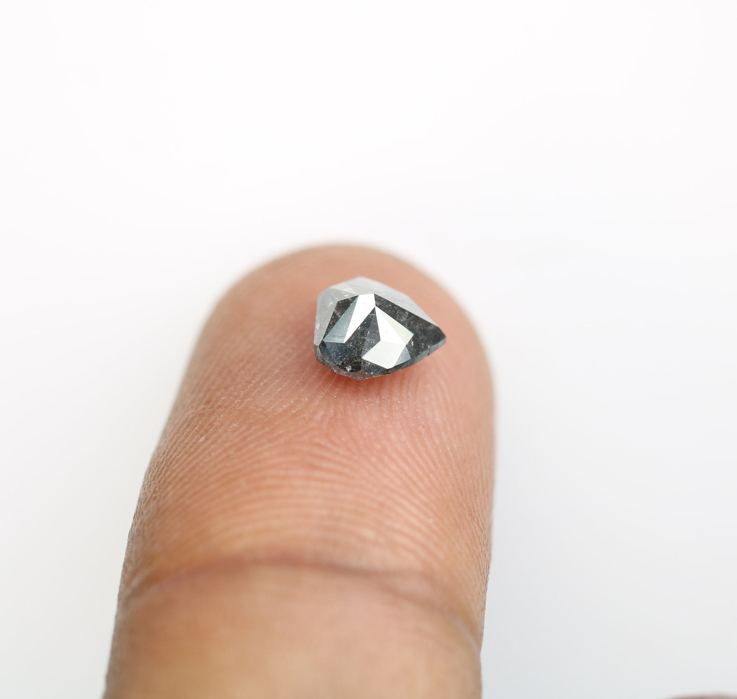 1.22 CT Natural Heart shape Rustic Salt And Pepper Diamond For Engagement Ring | Wedding Ring | Gift For Wife |  Gift For Men | Wedding Gift
