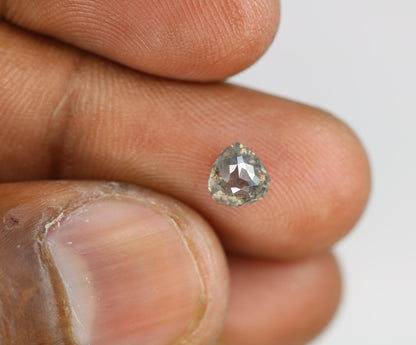 1.04 CT Pear Shape Salt and Pepper Diamond | Custom Halo Engagement Ring | Unique Anniversary Gift | Artisan Jewelry