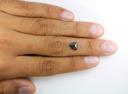 2.13 CT Natural Heart Shape Salt and Pepper Rustic Diamond For Proposal Ring | Gift For Girl Friend | Gift For Boy Friend | Birthday Gift