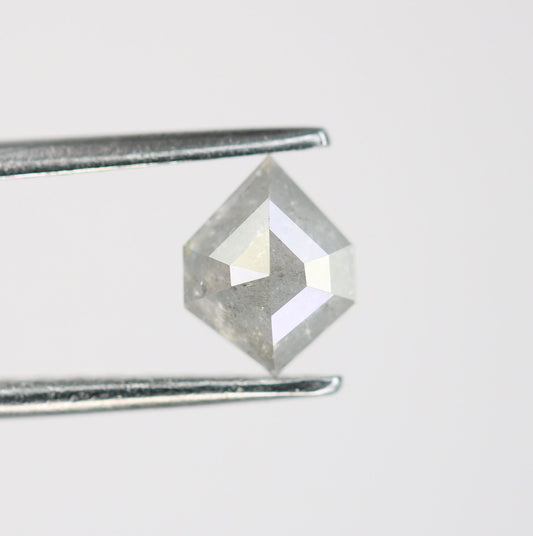 0.72 CT Geometric Shape Grey Color Diamond For Engagement Ring | Gift For Girl Friend | Gift For Wife | Anniversary Gift | Halo Set Ring
