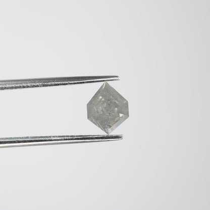 0.72 CT Geometric Shape Grey Color Diamond For Engagement Ring | Gift For Girl Friend | Gift For Wife | Anniversary Gift | Halo Set Ring