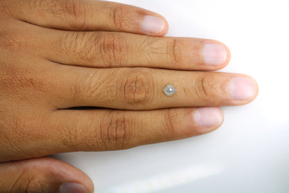 0.72 CT Geometric Shape Grey Color Diamond For Engagement Ring | Gift For Girl Friend | Gift For Wife | Anniversary Gift | Halo Set Ring