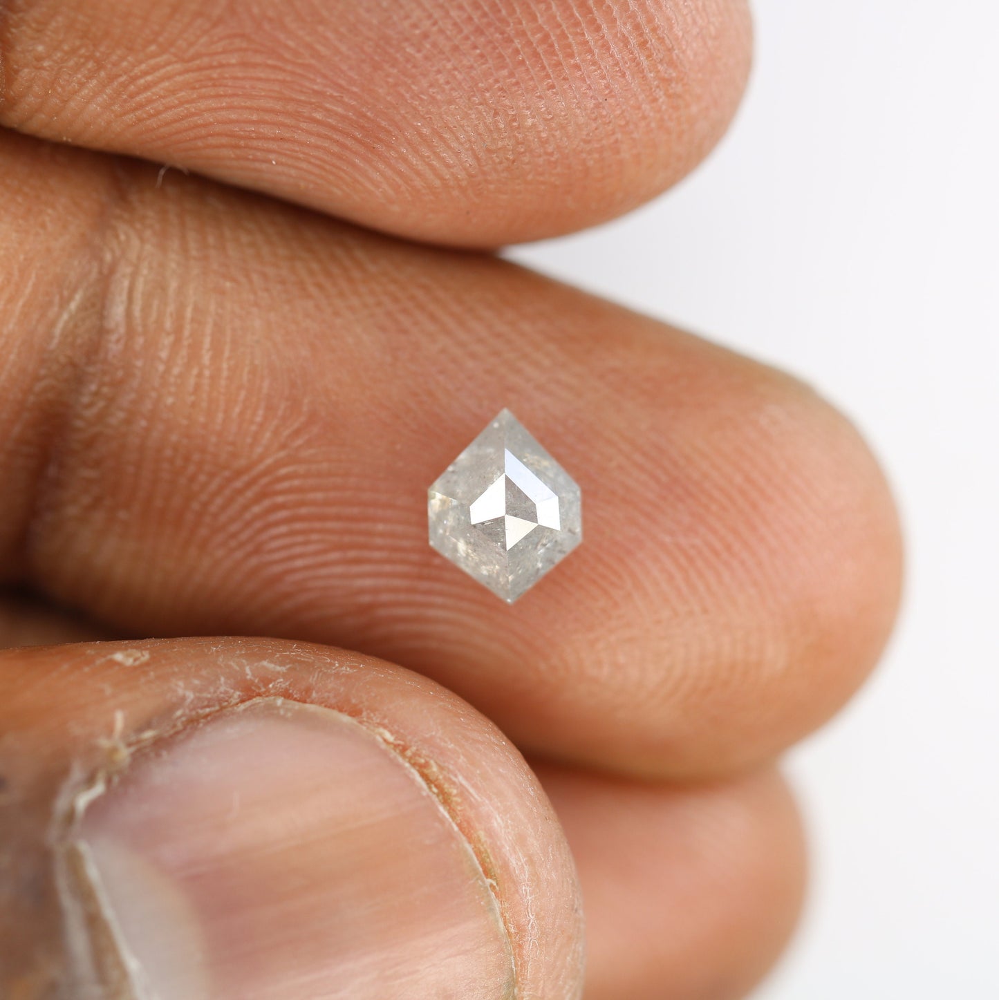 0.72 CT Geometric Shape Grey Color Diamond For Engagement Ring | Gift For Girl Friend | Gift For Wife | Anniversary Gift | Halo Set Ring