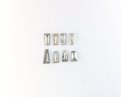 0.86 CT Natural Baguette Shape Salt and Pepper Rustic Diamond For Engagement Ring | Diamond Earring | Gift For Girl Friend | Birthday Gift