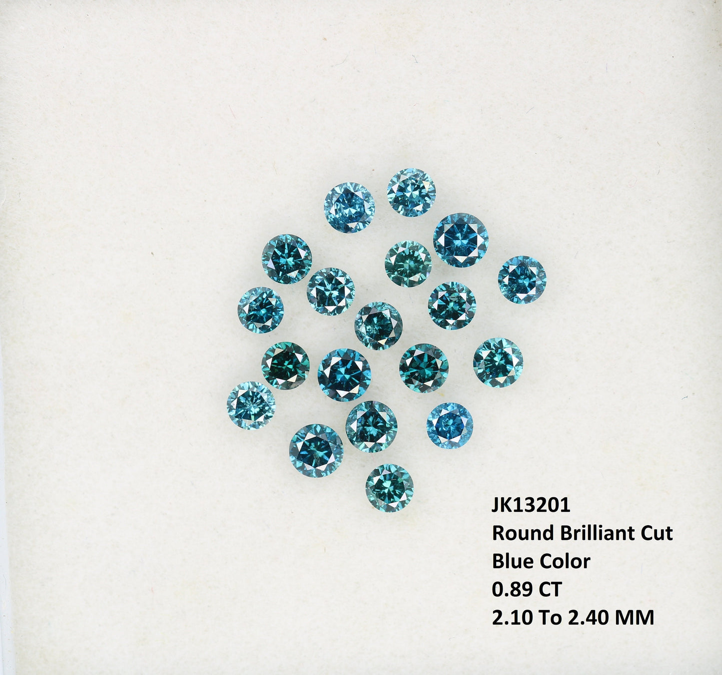 0.89 CT Blue Round Brilliant Cut Treated Rustic Diamond | Perfect for Wedding Jewelry, Blue Diamond Necklaces, and Gift for Wife or Birthday