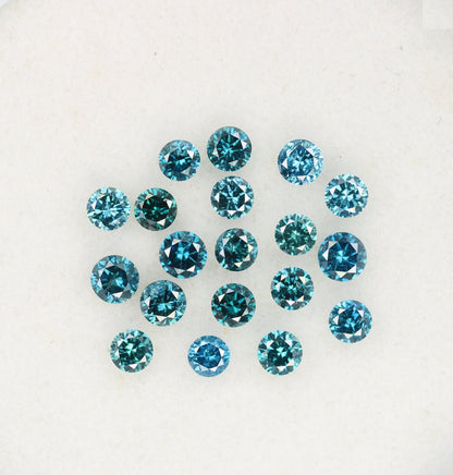 0.89 CT Blue Round Brilliant Cut Treated Rustic Diamond | Perfect for Wedding Jewelry, Blue Diamond Necklaces, and Gift for Wife or Birthday