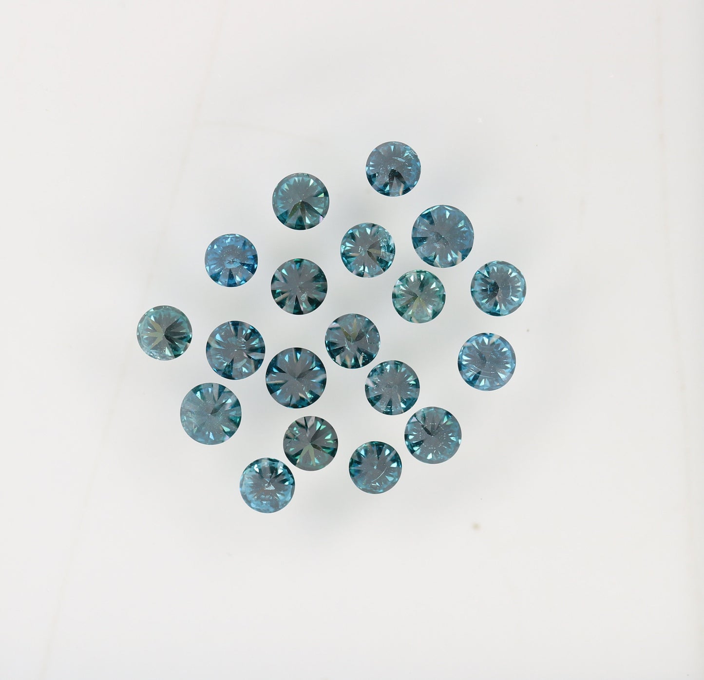 0.89 CT Blue Round Brilliant Cut Treated Rustic Diamond | Perfect for Wedding Jewelry, Blue Diamond Necklaces, and Gift for Wife or Birthday