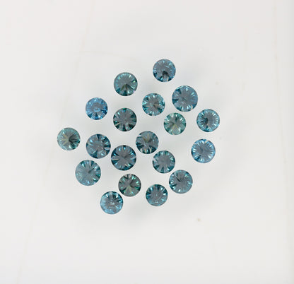 0.89 CT Blue Round Brilliant Cut Treated Rustic Diamond | Perfect for Wedding Jewelry, Blue Diamond Necklaces, and Gift for Wife or Birthday