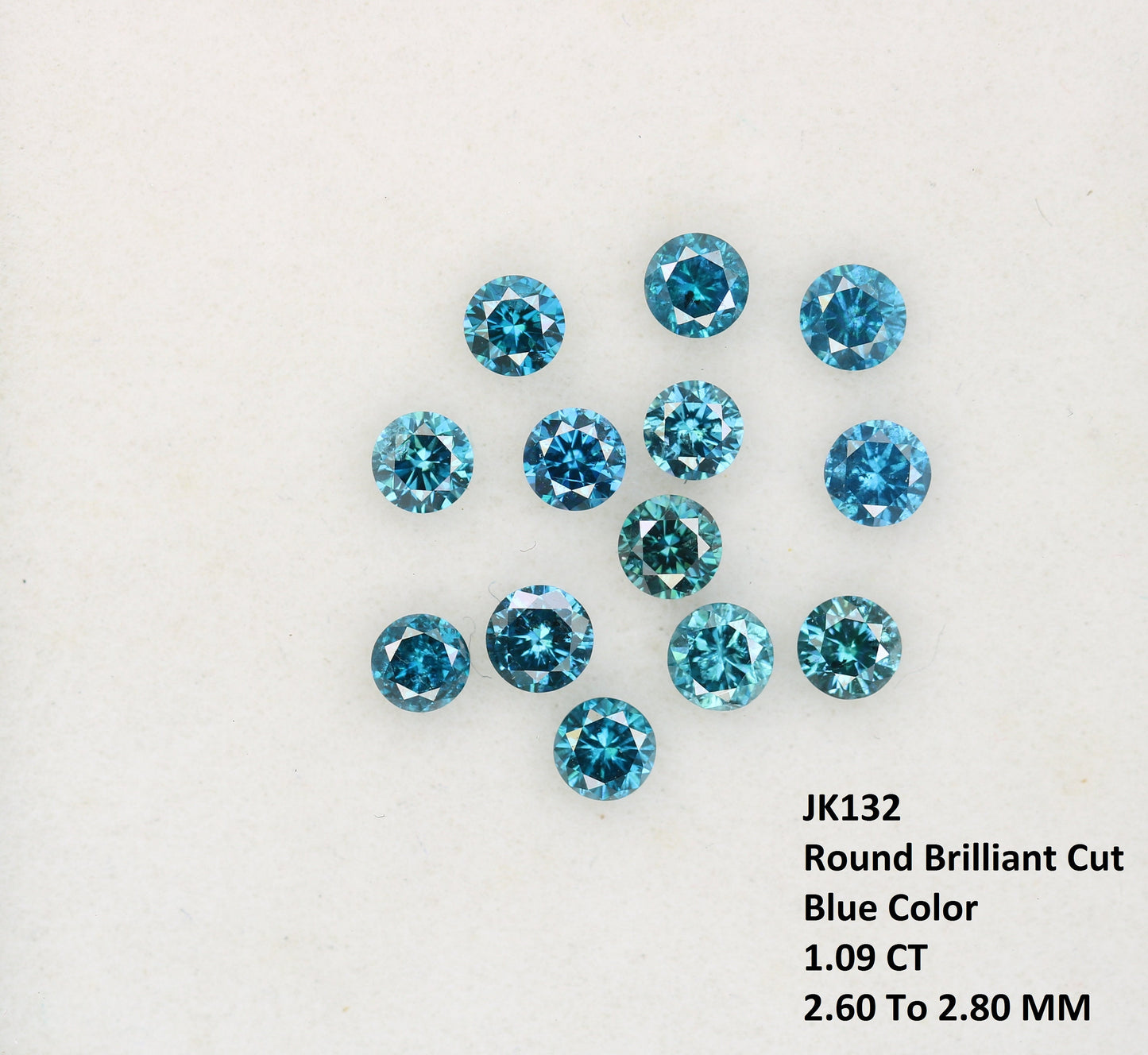 1.09 CT Blue Round Brilliant Cut Polished Diamond | Ideal for Engagement Rings, Halo Set Designs, and Wedding Gifts | Perfect for Wife