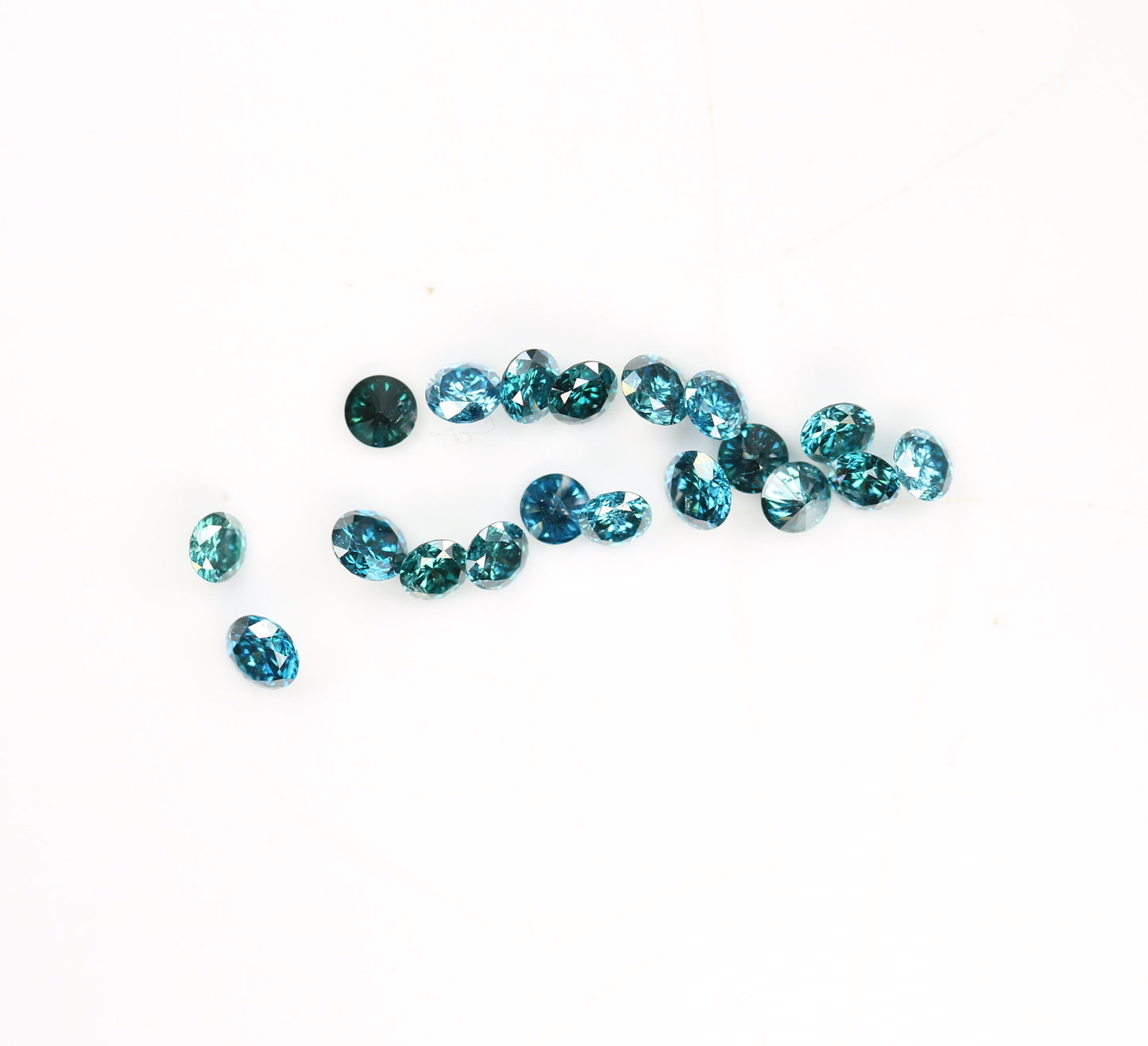 0.89 CT Blue Round Brilliant Cut Treated Rustic Diamond | Perfect for Wedding Jewelry, Blue Diamond Necklaces, and Gift for Wife or Birthday