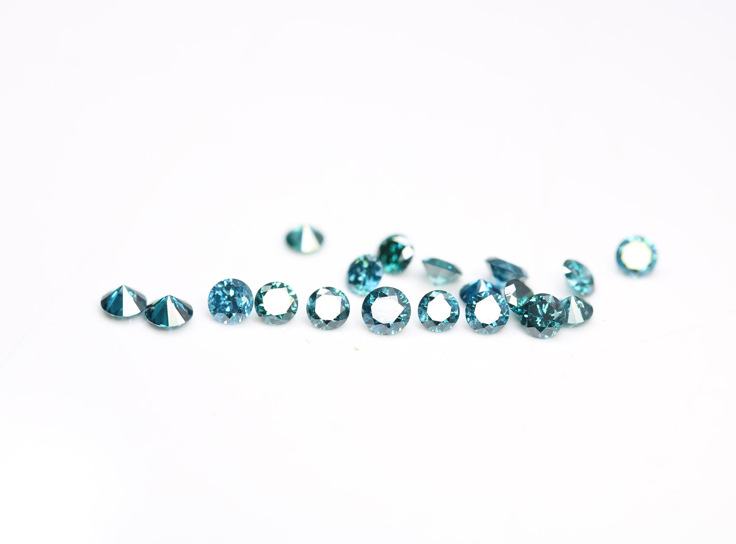 0.89 CT Blue Round Brilliant Cut Treated Rustic Diamond | Perfect for Wedding Jewelry, Blue Diamond Necklaces, and Gift for Wife or Birthday