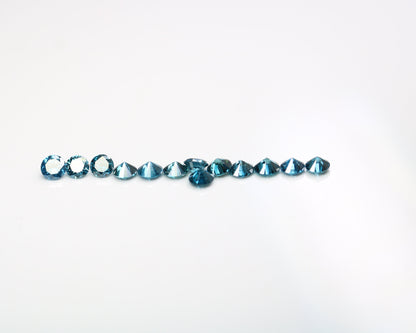 1.09 CT Blue Round Brilliant Cut Polished Diamond | Ideal for Engagement Rings, Halo Set Designs, and Wedding Gifts | Perfect for Wife