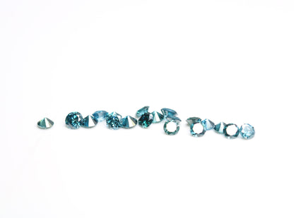 0.89 CT Blue Round Brilliant Cut Treated Rustic Diamond | Perfect for Wedding Jewelry, Blue Diamond Necklaces, and Gift for Wife or Birthday