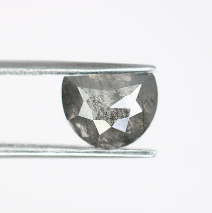 1.78 CT Natural Salt and Pepper Half Moon Rustic Diamond | Ideal for Engagement Rings, Prong Set Designs, and Gift for Wife or Anniversary