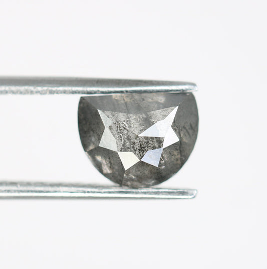 1.78 CT Natural Salt and Pepper Half Moon Rustic Diamond | Ideal for Engagement Rings, Prong Set Designs, and Gift for Wife or Anniversary