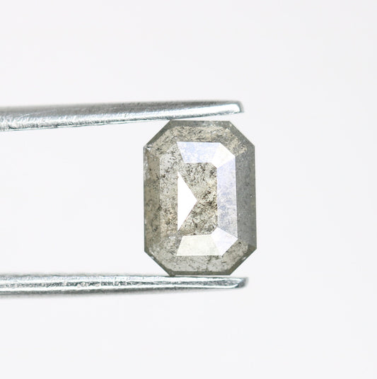0.94 CT Emerald Cut Loose Diamond - Salt and Pepper Emerald Shape Diamond - Emerald For Wedding Ring - LABORDAY Offer - Customize Jewelry