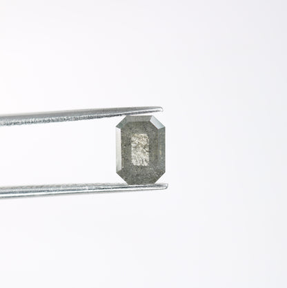 0.94 CT Emerald Cut Loose Diamond - Salt and Pepper Emerald Shape Diamond - Emerald For Wedding Ring - LABORDAY Offer - Customize Jewelry