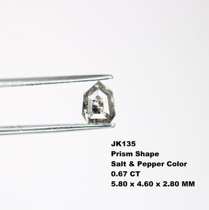 Salt and Pepper Hexagon Cut - Natural Loose Hexagon Shape -Unique Diamond for Ring - Special Gift for Her - Wholesaler of Diamond